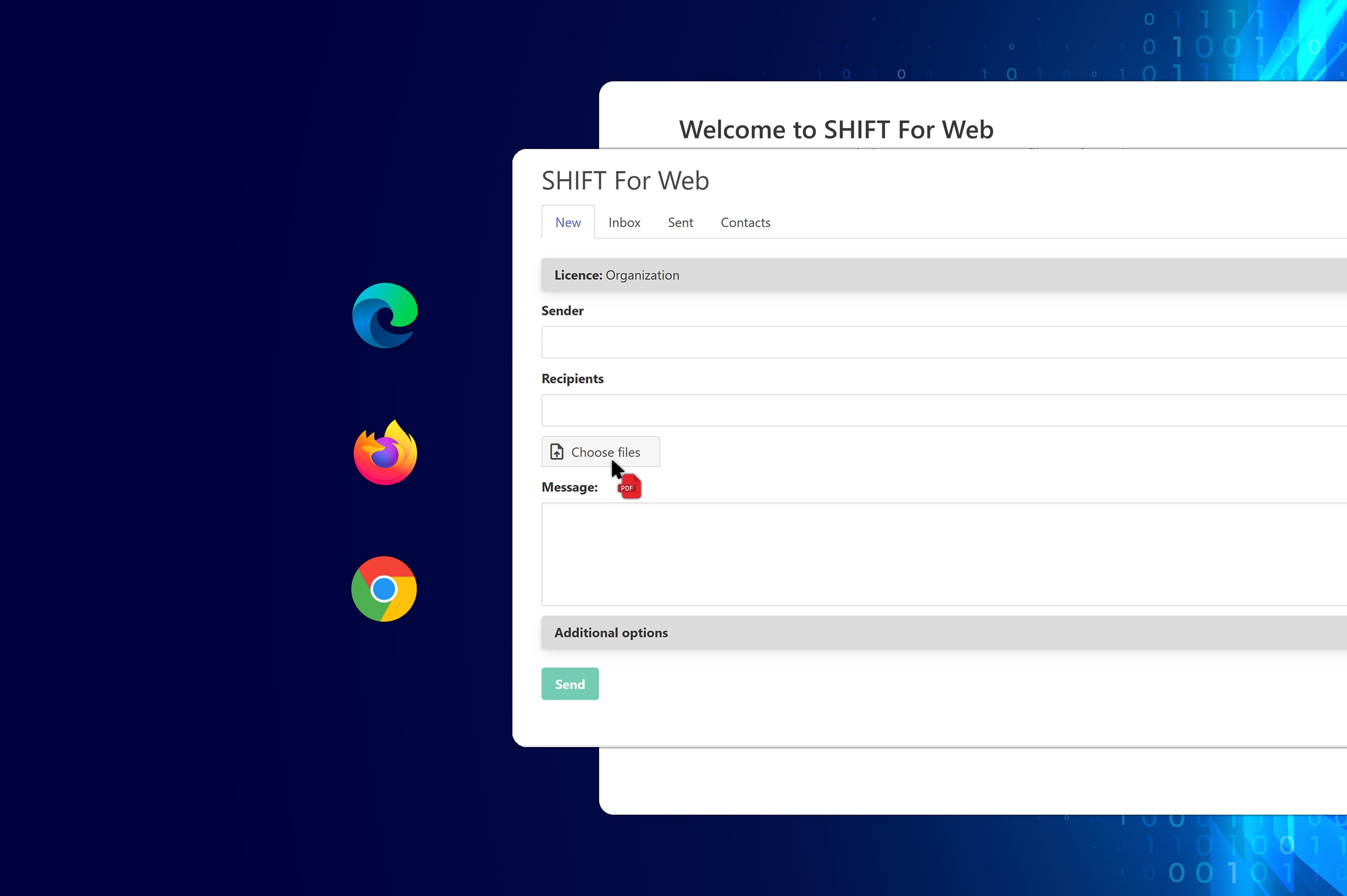 SHIFT For Web - Secure and transfer large file through your browser.